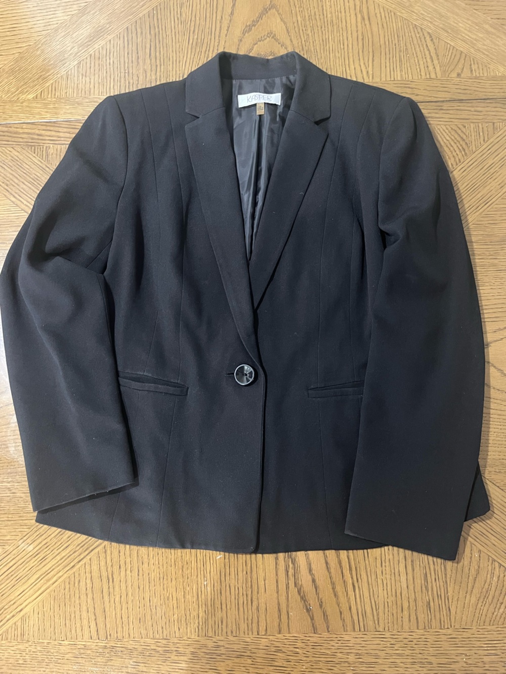 Kasper Black Pea Coat Jacket